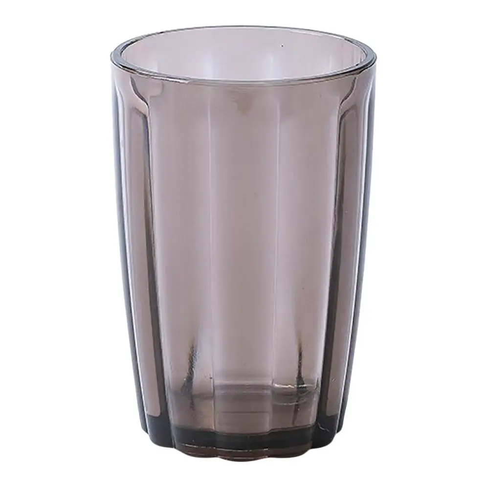 Transparent Stripe Cup Cup Home Coffee Cup Bathroom Wash Cup Toothbrush Cup New Arrival FC - Цвет: Coffee