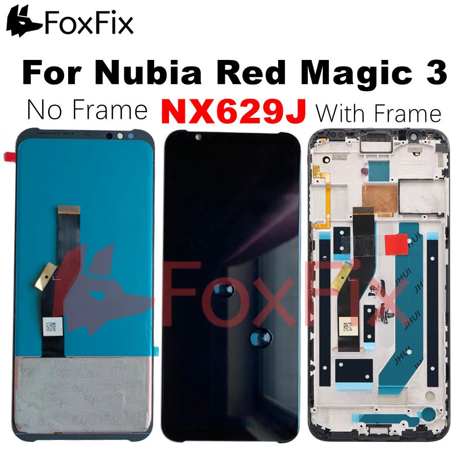 

For ZTE nubia Red Magic 3 NX629J LCD Display Touch Screen Digitizer With Frame Magic3 Display For Nubia Red Magic 3 LCD Screen