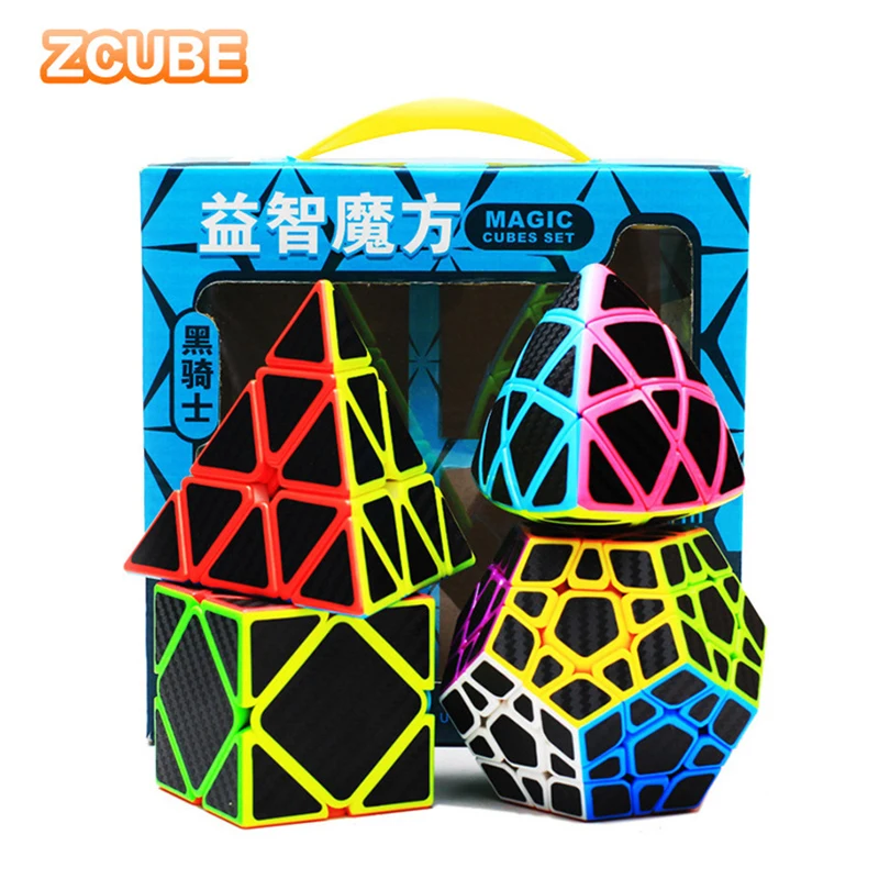 Набор скоростных кубиков Zcube из углеродного волокна 2x2 3x3 4x4 5x5 волшебный кубик Пирамида перекос странной формы Набор кубиков Коллекция Игрушки-Головоломки