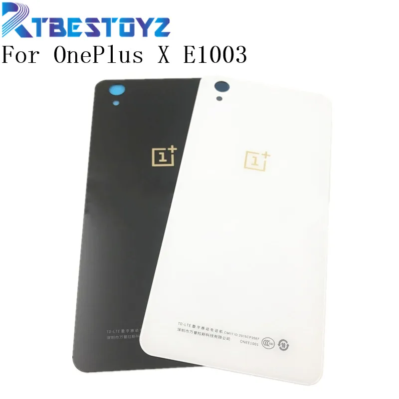 

Original 5.0" Back Glass Replacement For OnePlus X E1003 OnePlus 1+X Battery Cover Rear Door Housing Case +Sticker+Logo
