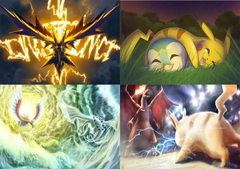 

Pokemon Poster Clear Image Wall Stickers Home Decoration High Quality Prints White Coated Paper home art Brand