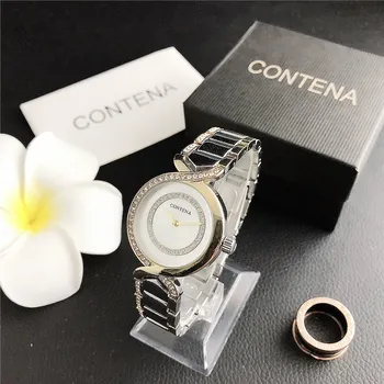 

Casual ladies watch fashion quartz watch steel strap student watch