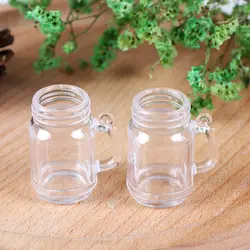 1 шт., пластиковая прозрачная миниатюрная чашка для молока и чая, кукольный домик, домашний декор для кухни, чашка для еды