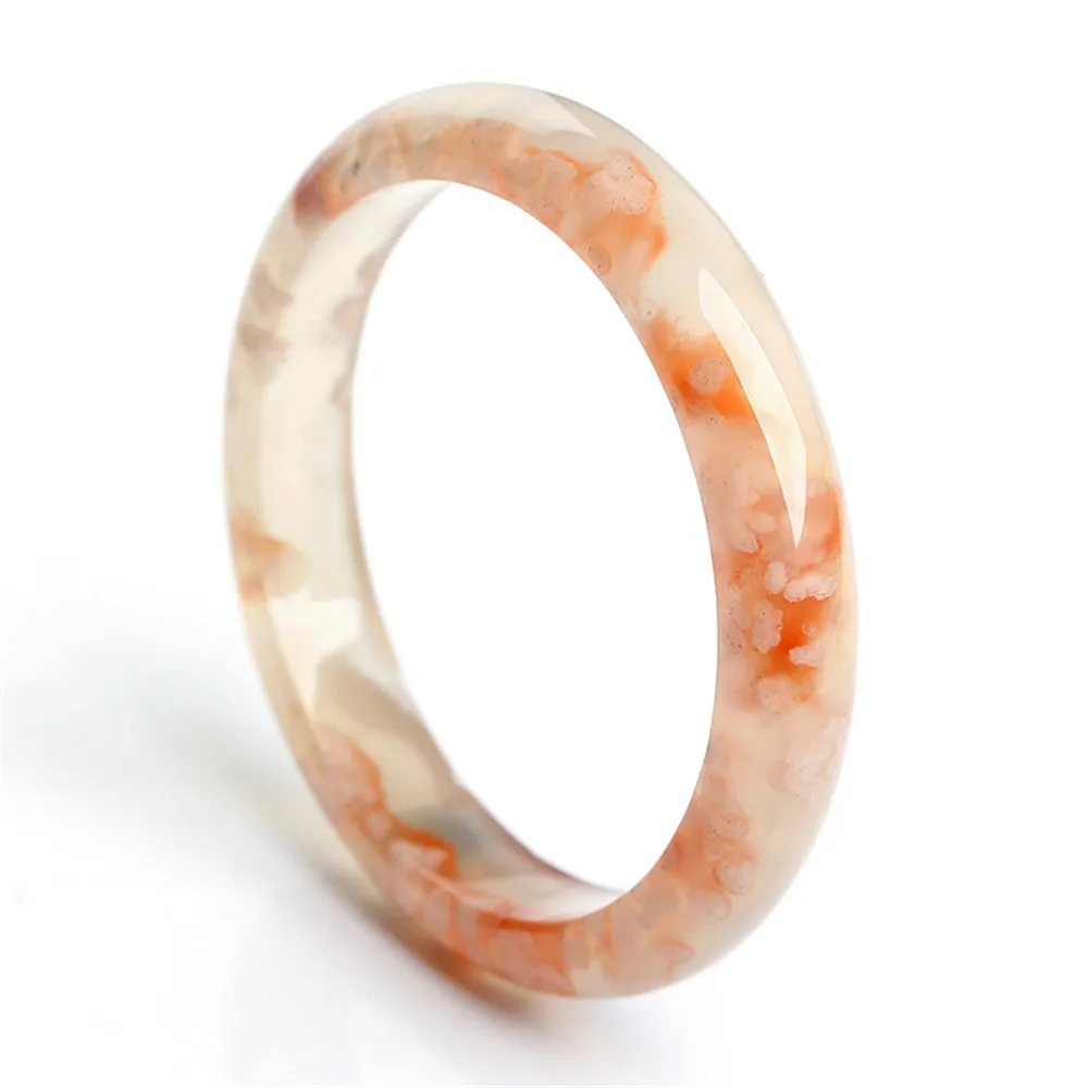 

Inner Diameter 51mm Natural Cherry Agate Bangle For Women Lady Colorful Crystal 12x9mm Beads Gemstone Fashion Jewelry AAAAA