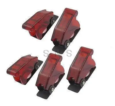 

Baomain 5 Pcs 12mm Mount Dia. Red Safety Flip Cover for Toggle Switch