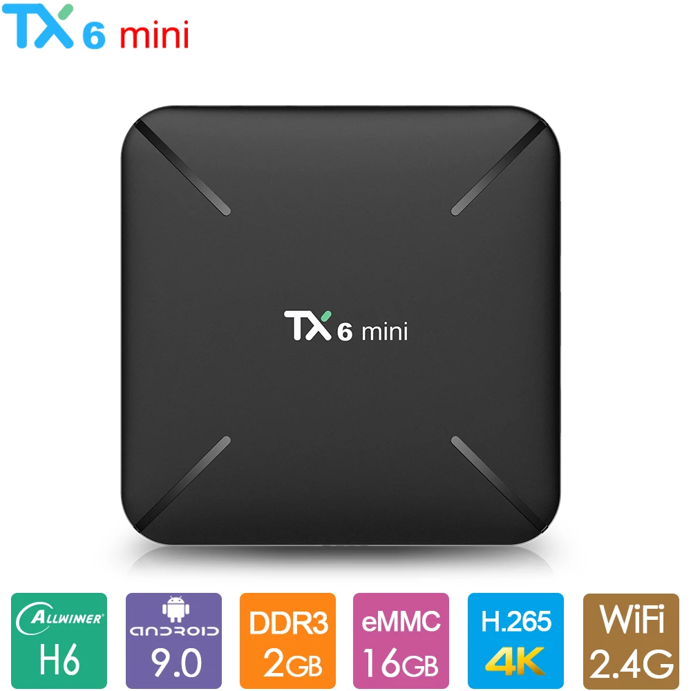 TX6mini Android 9 0 ТВ приставка Allwinner H6 четырехъядерная Смарт 2 Гб 16 4 ГГц WiFi медиаплеер 4K