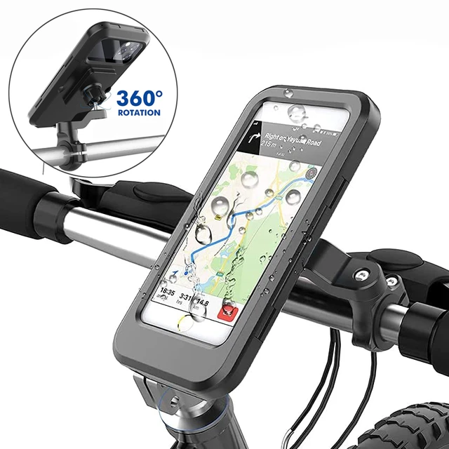 Motorcycle Telephone Holder Support Moto Bicycle Rear View Mirror Stand  Mount Waterproof Scooter Motorbike Phone Bag for Samsung - AliExpress