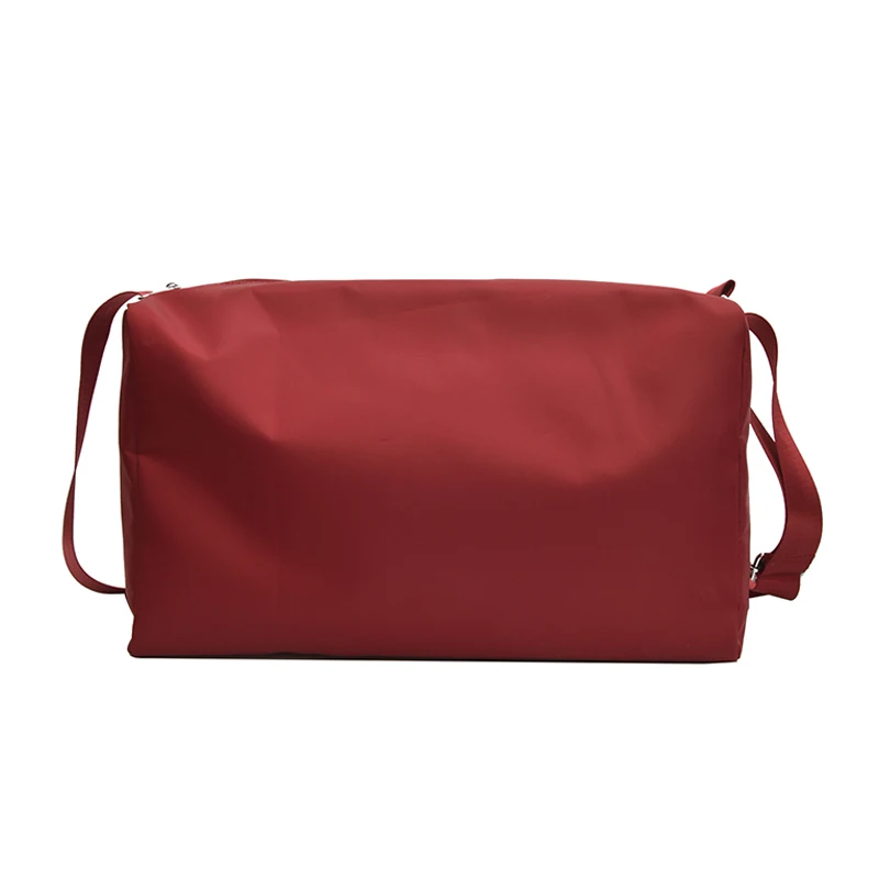 Одноцветная дорожная сумка для женщин и мужчин, многофункциональные дорожные сумки для путешествий, органайзер, упаковочные кубики, Большая вместительная сумка через плечо - Цвет: Red  Travel bag