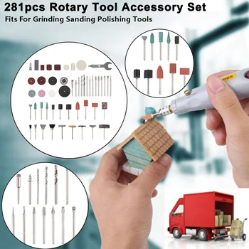 

281 Pcs Rotary Drill Tool Accessories Bit Set Polishing Kit Durable for Grinding Sanding JDH99