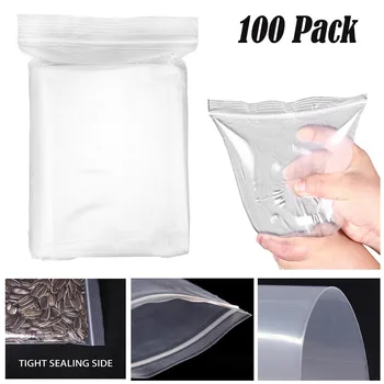 

Resealable food sealed bag Transparent Plastic Bags Multifunctional Sealed Bag Storage Self Sealing Plastic Bags 30X40cm 100Pcs
