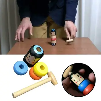 

Practical Jokes Magic Immortal Stubborn Wood Man Wooden Funny Magic Toy Unbreakable