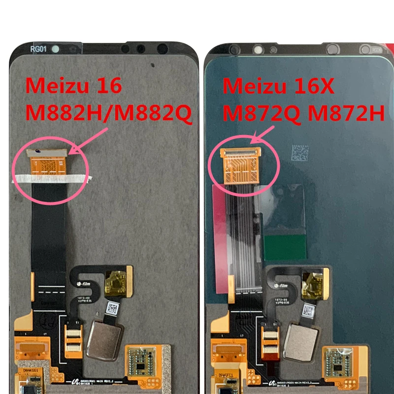 6 5 Original AMOLED For Meizu 16th Plus LCD Display Touch Screen Digitizr For MEIZU 16th 3