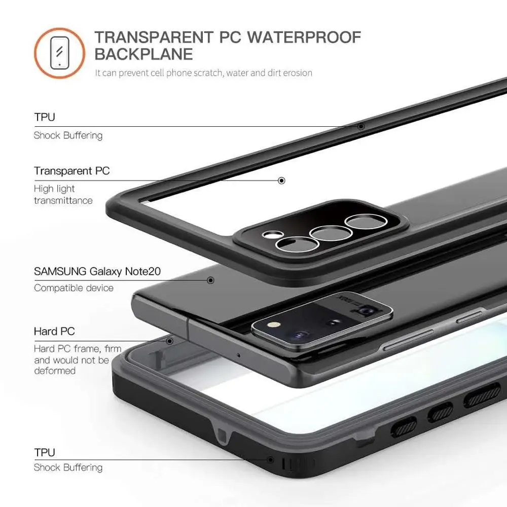 S20 FE IP68 Diving Swim Proof Cover For Samsung Galaxy S20 FE Shockproof Case Swimming Waterproof Outdoor Sport Cover S20 Lite