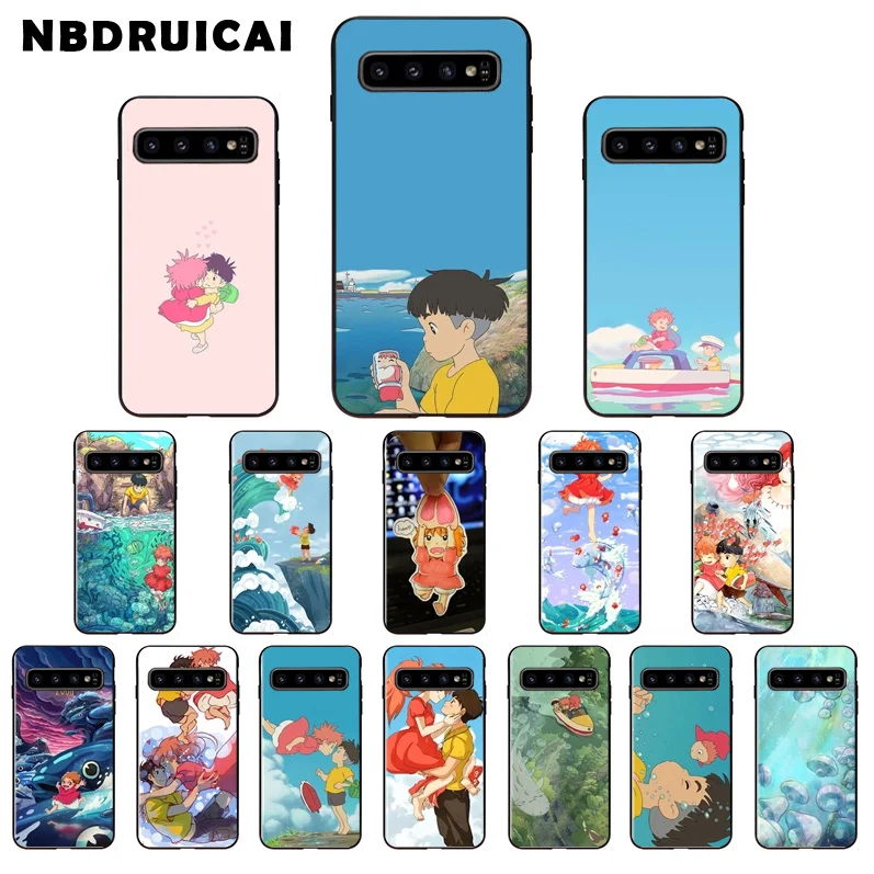 Мягкий силиконовый чехол для телефона NBDRUICAI с золотой рыбкой на скале Samsung S9 plus S5 S6