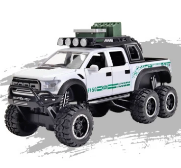 1:32 игрушечный автомобиль G63 F150 джип Металлический Игрушечный Автомобиль литые под давлением игрушечные транспортные средства модель автомобиля со звуком автомобильный светильник игрушки для детей Подарки - Цвет: Белый