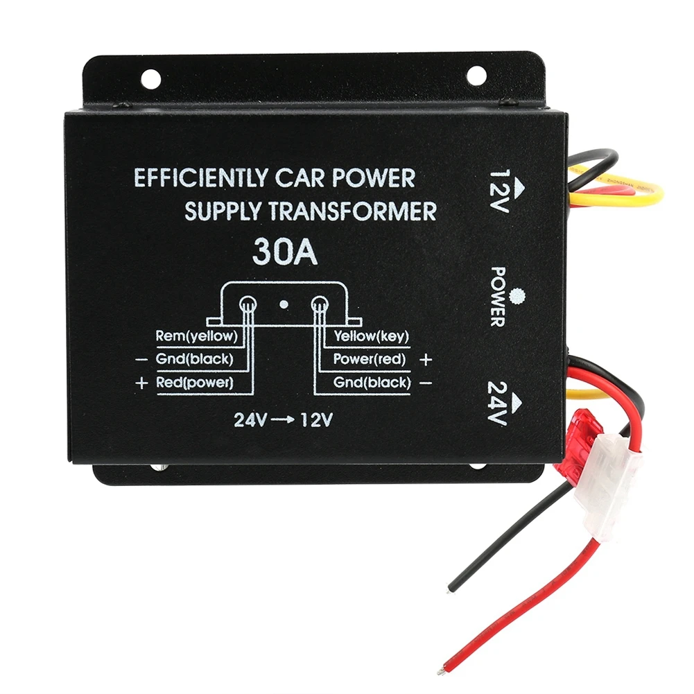 

New Power Converter 30A Car Power Supply Converter Step Down Inverter 24V To 12V Power Converters Dropshipping