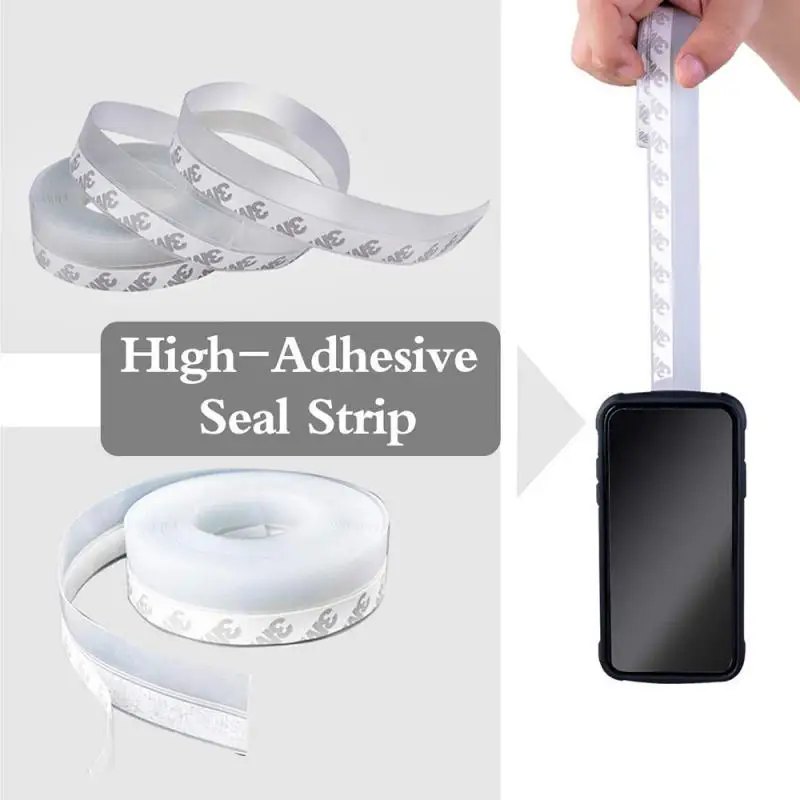 

5M Sealing Strip Practical Floor Sticker Windproof Silicone Sealing Strip Self Adhesive Door Sealing Strip Dustproof Strong Tape