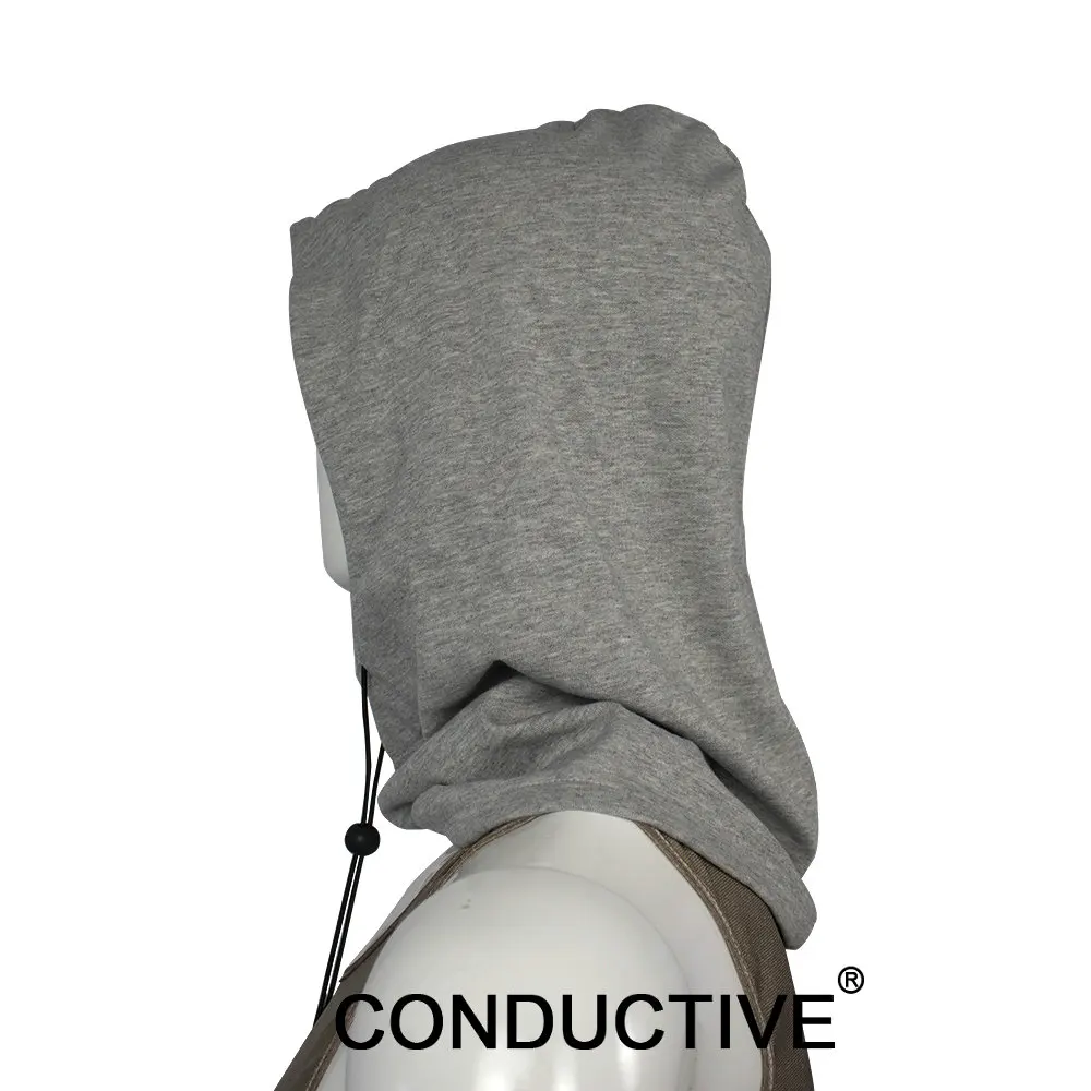 

BLOCK EMF Protection gray Hat Hood Anti Radiation Fabric EMI and RF Shielding sliver hat