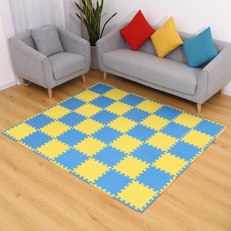 

Baby EVA Foam Play Puzzle Mat 16pcs/lot Blue and White Interlocking Exercise Tiles Floor Carpet And Rug for Kids Pad