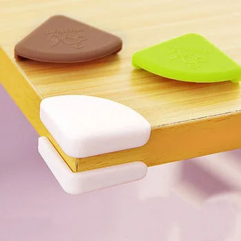 

4pcs Desk Adhesive Silicone Baby Protective Cover Glass Angle Anti Collision Soft Home Children Safety Table Corner Guard
