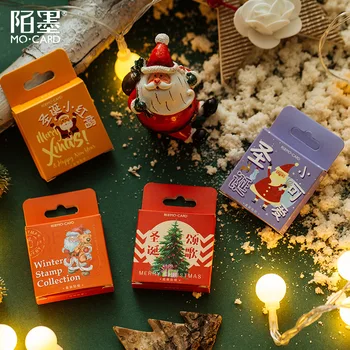 

46 Pcs/box Cute Christmas Stamp Decorative Stationery Planner Mini Stickers Scrapbooking DIY Diary Album Santa Claus Stick Lable