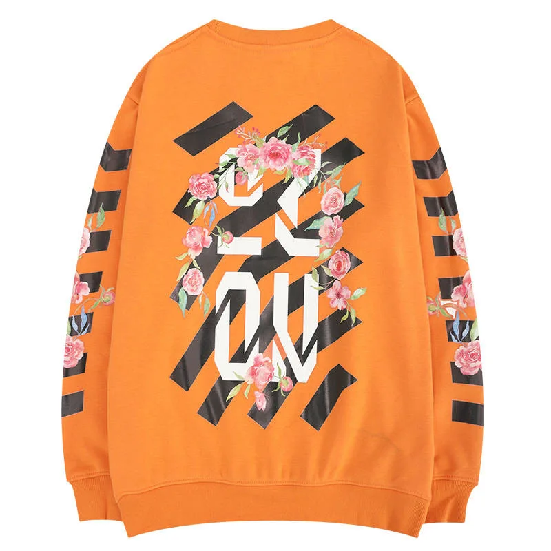 

High Street Hoodie Streetwear Autumn High Street Hoody Mens Hip Hop Hoodie Sweatshirts Casual Orange Black Long Sleeve Hoodies