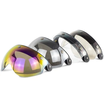 

Windproof Sandproof Motorcycle Helmet Lens Vintage Visor Face Shield Sunglasses 3 Button Universal Helmet Lens Accessories