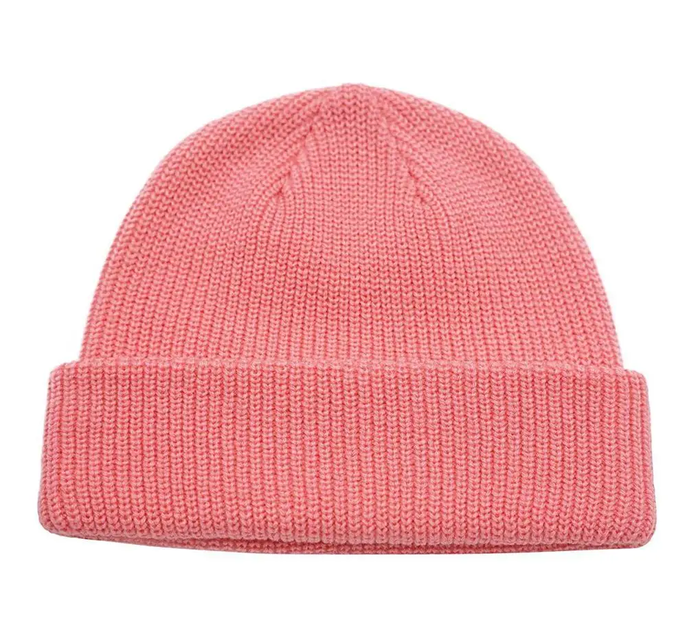 Осенне-зимние модные шапочки для мужчин, теплая шапка унисекс для женщин, милая шапка, женская вязаная шапка, черная, белая, красная, розовая Корейская шапка - Цвет: pink