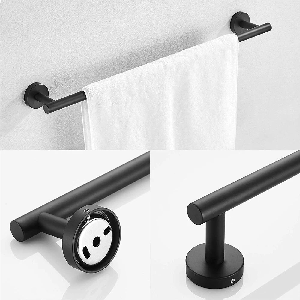Bathroom Accessories Sets Wall Mount Towel Holder Ring Stainless Steel Toilet Paper Roll Holder