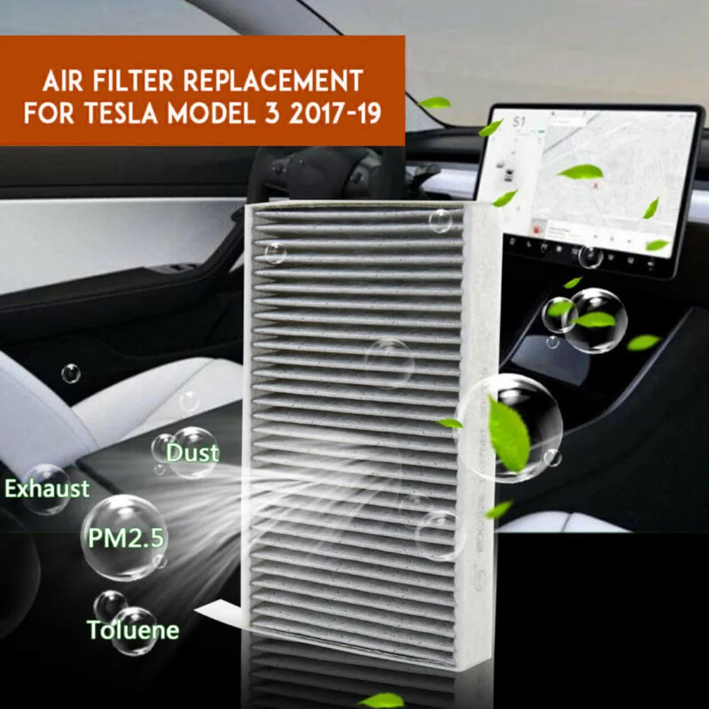 Для Tesla Model 3- автомобильный фильтр переменного тока с активированным углем большая фильтрация