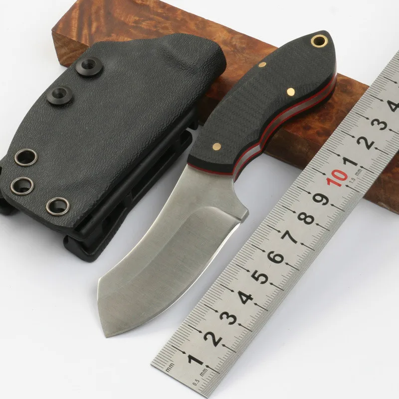 Keel structure Survival Straight Knife 9CR18MOV Blade G10 Handle Outdoor Multifunctional hiking Small Hunting Fixed Blade Knives