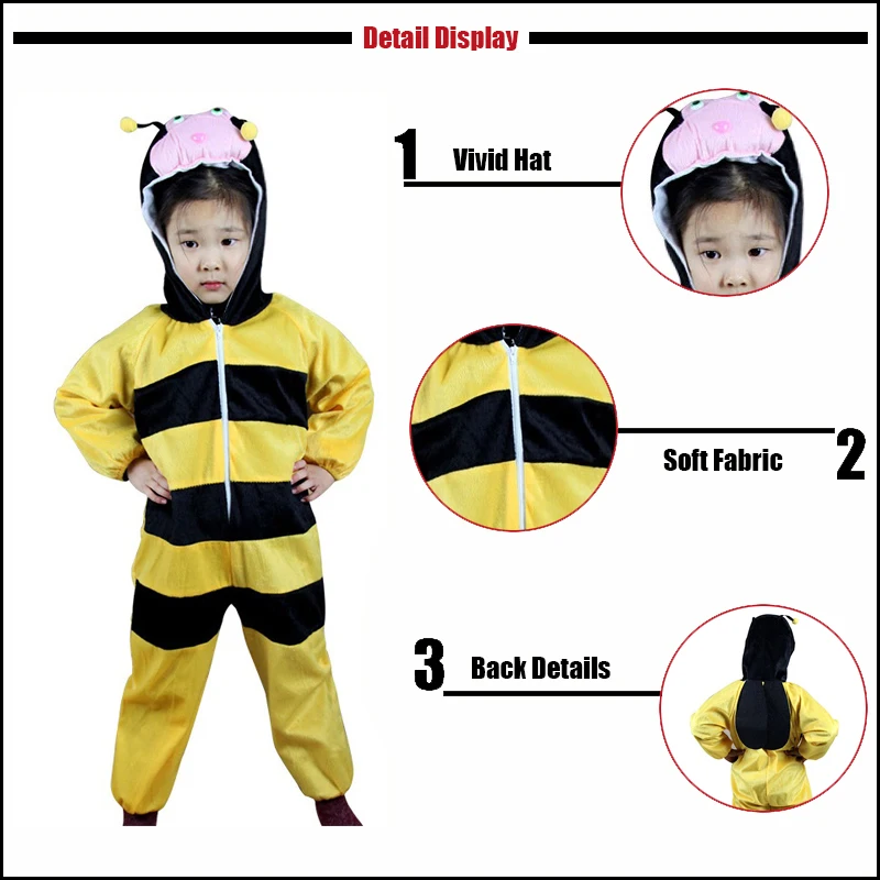 Kids Cartoon Wasp Animals Bees Costumes Boys Girl Halloween Cosplay Costume Anime Disfraces Dress Up Role Play Jumpsuit Kids Cartoon Wasp Animals Bees Costumes Boys Girl Halloween Cosplay Costume Anime Disfraces Dress Up Role Play Jumpsuit