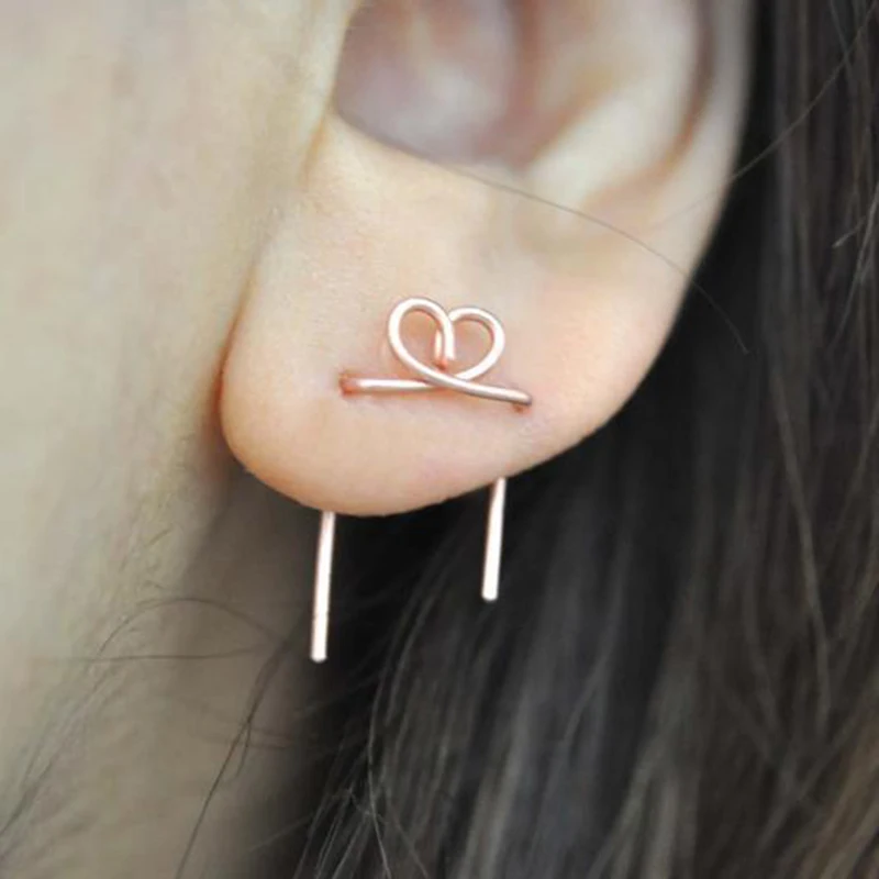Серьги с двойным заполнением из серебра 925 пробы/золота серьги двумя отверстиями