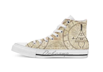 

Gravity Falls Bill Cipher breathable Casual High Top lace-up Canvas shoes sneakers Drop shipping