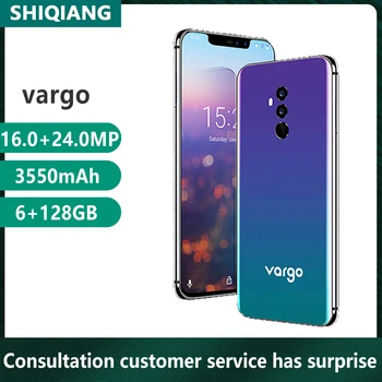 

SHIQIANG Vargo Smartphones 16MP 3550mAh Global Version 6.2‘’ Cellphones RAM 6GB ROM 128GB MTK6763 8 Core 6.2inch 4G Moblie Phone