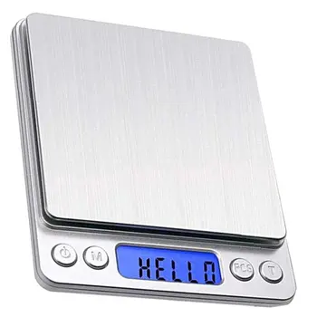 

Household electronic scale I2000 kitchen scale battery-powered scale stainless steel pocket jewelry scale backlight function