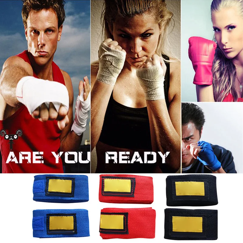 Hot 2 Pcs Boxing Bandage Hands Wristband Wrist Support Breathable for