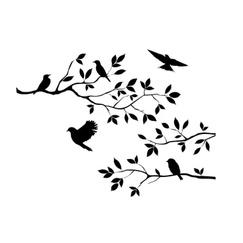 

Tree Birds Removable Wall Stickers Decals Sofa Art Vinyl Living Room Mural Decor