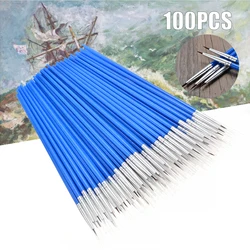 Micro pinceaux Extra fins pour la peinture, ensemble de 100 pièces, pinceaux pour artisanat d'art, stylo de dessin professionnel, fournitures de papeterie 