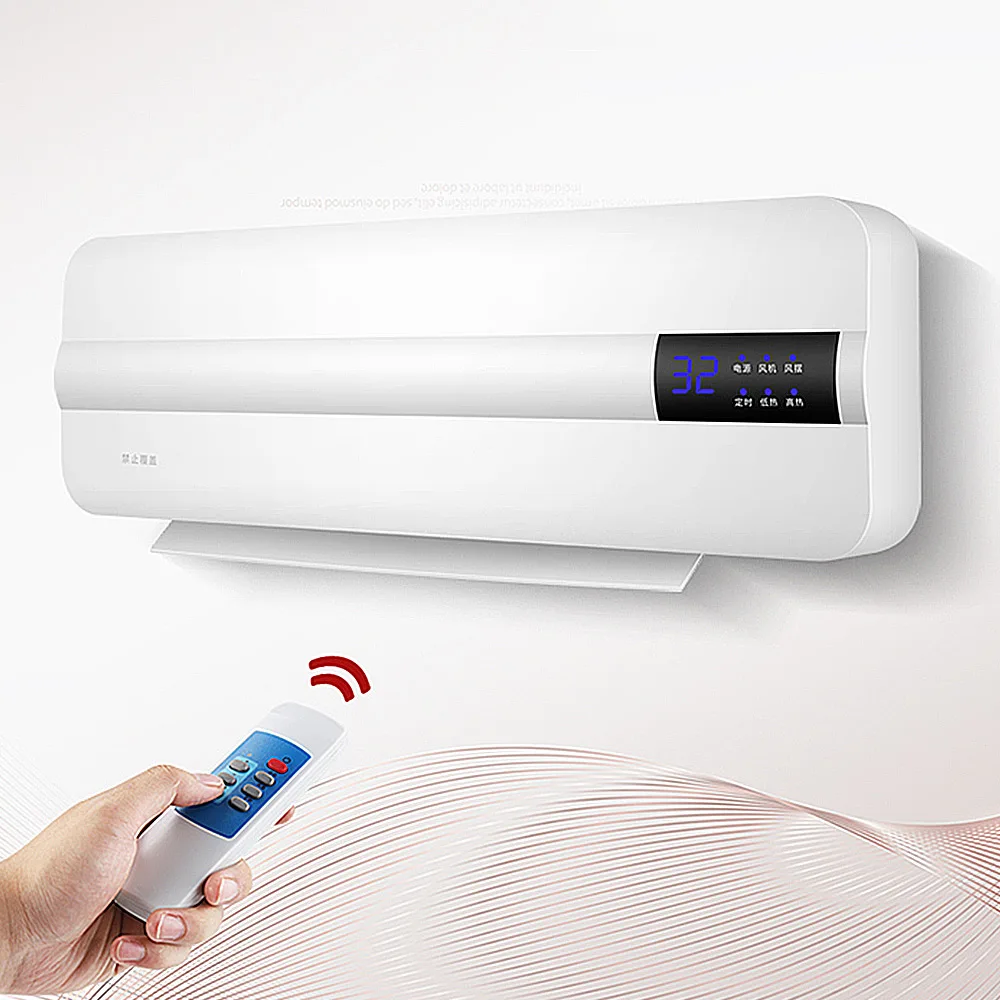 Household Wall-mounted Electric Heater Energy Saving Heater Household  Bathroom Air-conditioning Heating Fan Machine - AliExpress