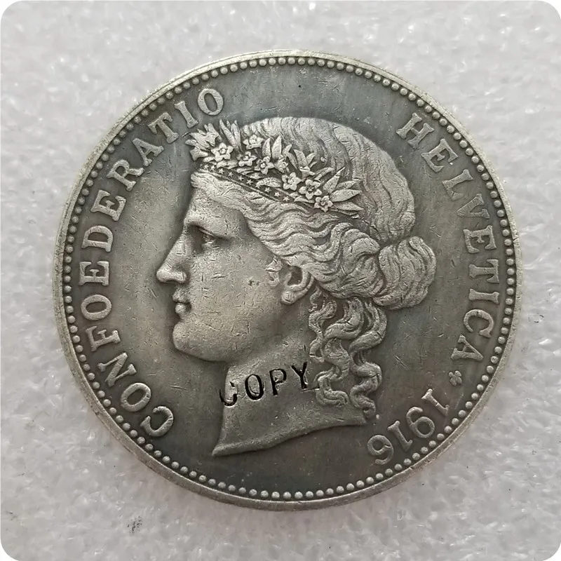 1888-1916 Switzerland 5 Francs BERN Copy Coin