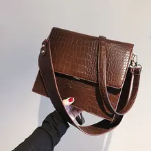 Женские сумки, брендовые дизайнерские из искусственной кожи, сумки через плечо для женщин, женские сумки с узором «крокодиловая кожа», вместительные женские сумки
