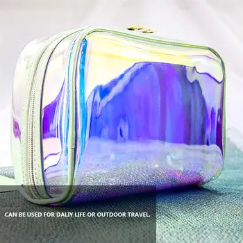 

Colorful Makeup Storage Bag High Capacity Cosmetic Storage Bag Transparent TPU Bag Multifunction Makeup Bag For Trip Dorm