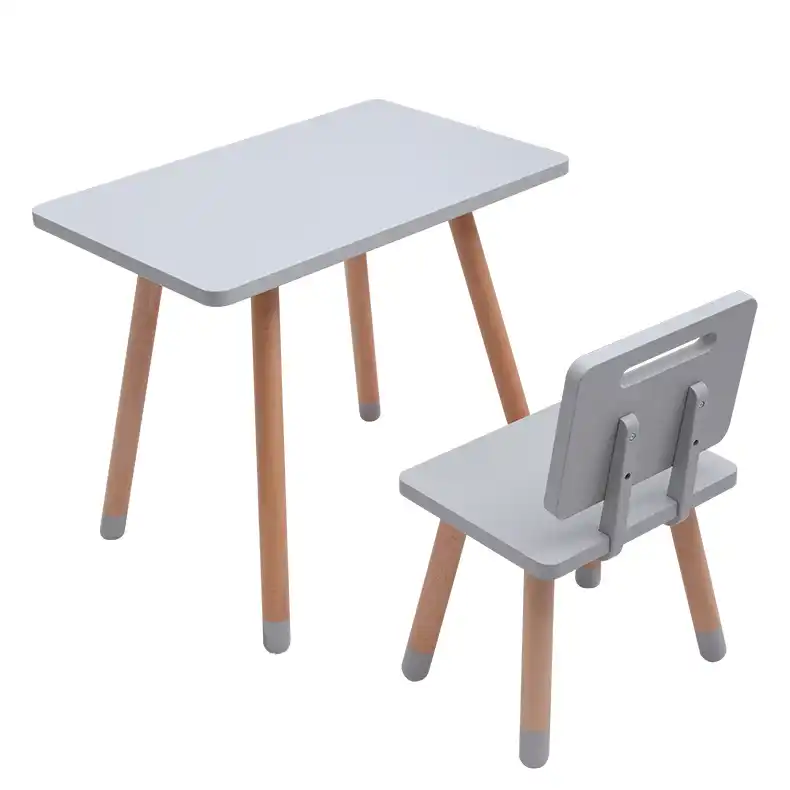 Learning Desk Kids Room Baby Play Writing Table And Chair Solid