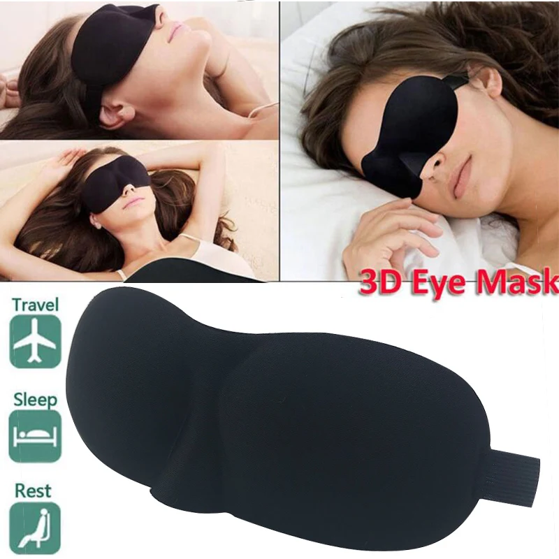 3D Sleeping eye mask Travel Rest Aid Eye Mask Cover Patch Paded Soft Sleeping Mask Blindfold Eye Relax Massager Beauty Tools