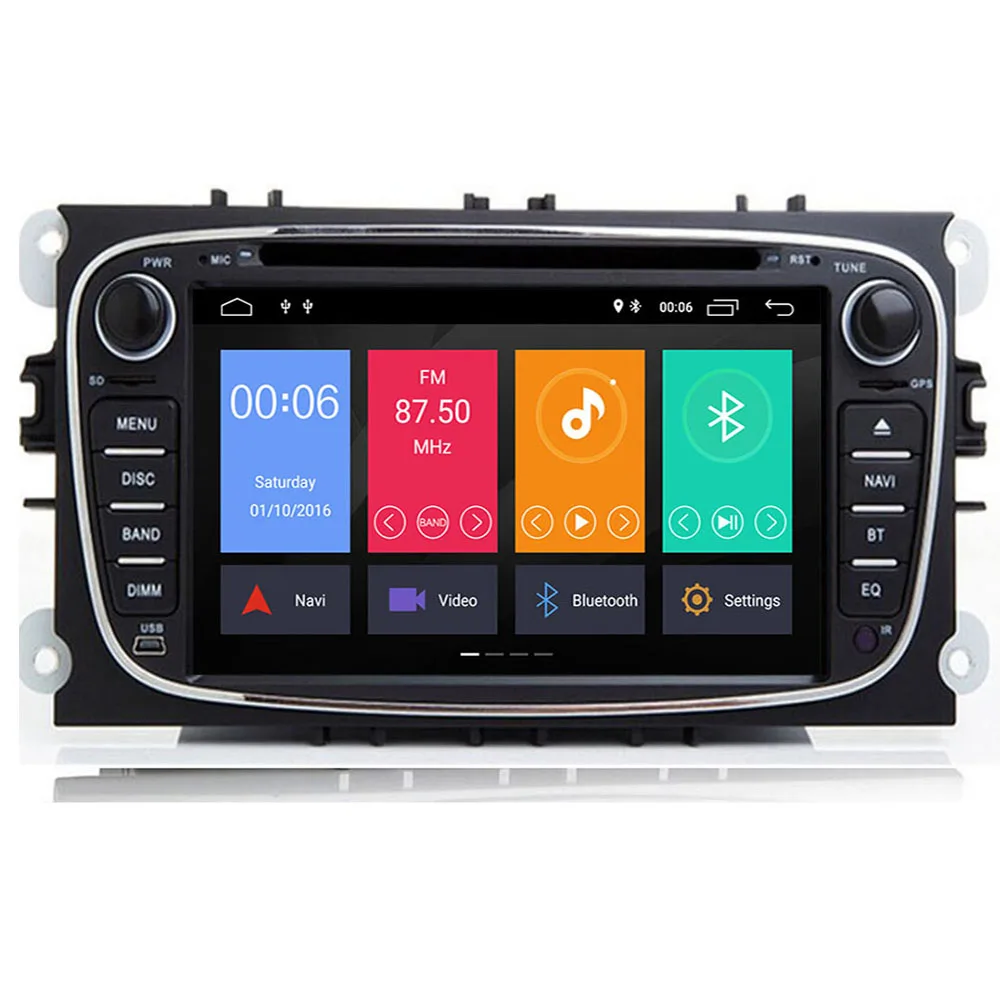 Cheap Car Multimedia player Android 9.0 4+64G GPS Autoradio 2 Din For FORD/Focus/Mondeo/S-MAX/C-MAX/Galaxy RAM 4GB 64GB Radio DSP DVR 3