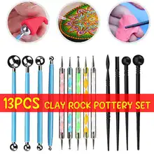13 шт./компл. Мандала нажмите с силой так Pe Набор алмазной Картины инструмент для рисования на Наборы щетки для детей ремесла лак для ногтей