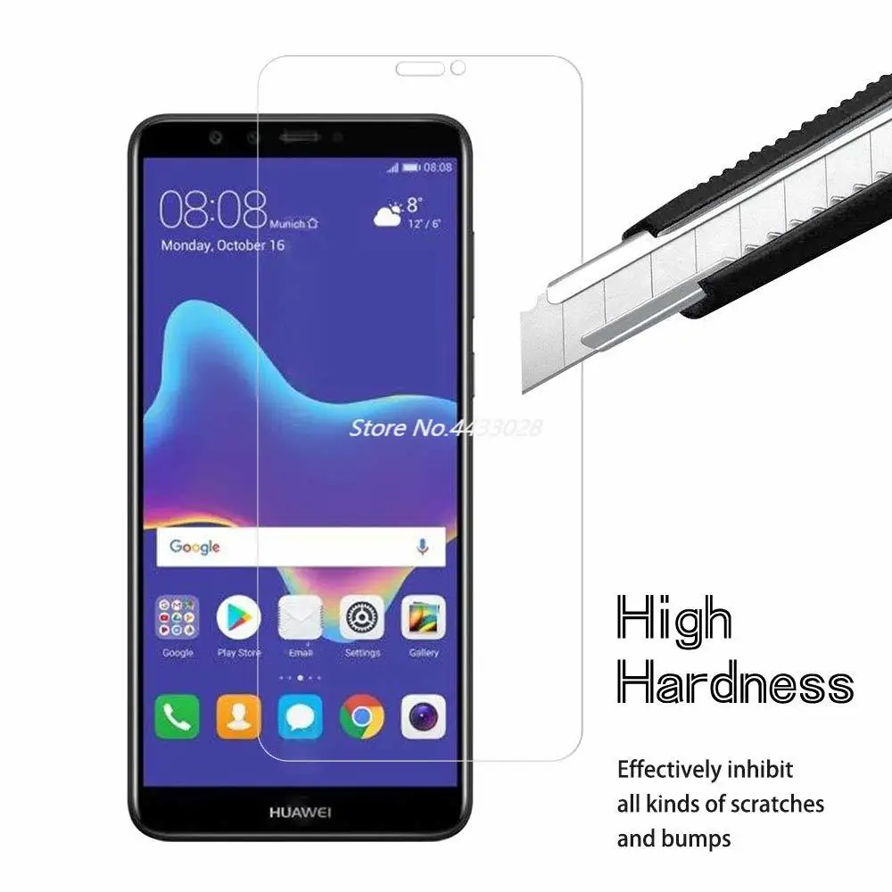 2.5D 9H Защита экрана для HuaWei Y6 Y5 Y7 Y9 2018 закаленное стекло защитная пленка дисплея |