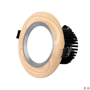 

Nordic Wooden Spotlight 5W 7W LED Ceiling Light Modern light for Living Room Bedroom Kitchen Fixtures Waterproof Bathroom Lamp