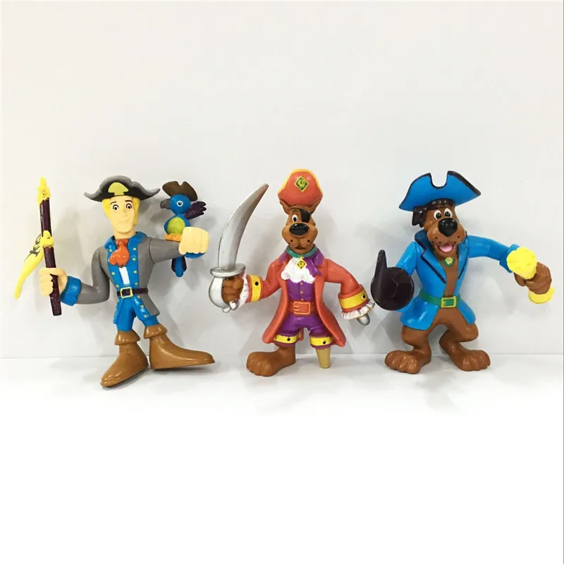 Случайный 6 шт. Scooby Doo Crew Пираты Mates лохматый Velma Daphne Рисунок мультфильм фигурка куклы игрушки подарок для детей